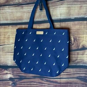Nautica Large Canvas Beach Tote Shoulder Bag(NWT)